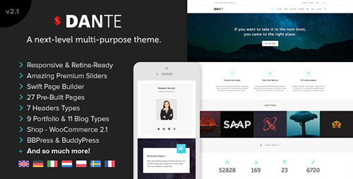 ThemeForest - Dante v1.51 - Responsive Multi-Purpose WordPress Theme