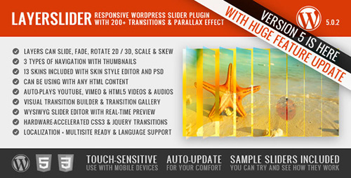 CodeCanyon - LayerSlider v5.0.2 Responsive WordPress Slider Plugin