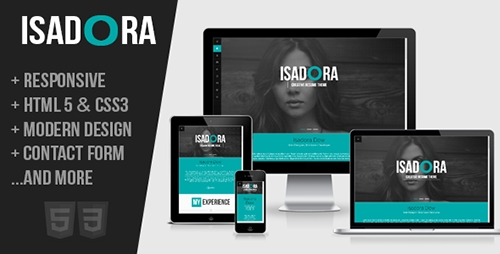 ThemeForest - Isadora:Responsive Resume Portfolio One Page Theme - RIP