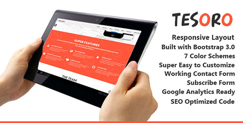 ThemeForest - Tesoro - Super Simple Landing Page - RIP