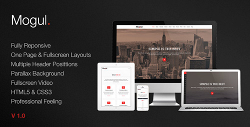 ThemeForest - Mogul - Responsive One Page & Fullscreen Temlpate - RIP