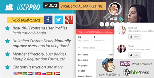 CodeCanyon - UserPro v1.0.71 - User Profiles with Social Login