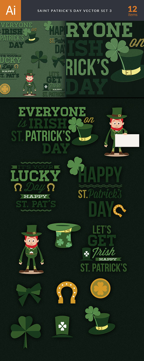 Saint Patrick's Day Vector Illustrations Pack