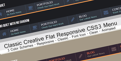 CodeCanyon - Classic Flat Corporate Horizontal Menu