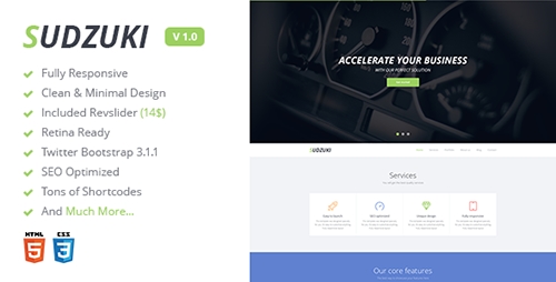 ThemeForest - Sudzuki - Premium One Page Bootstrap Template - RIP