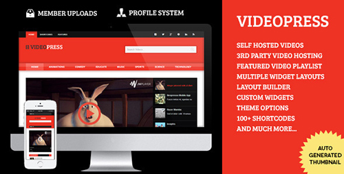 ThemeForest - VideoPress v1.7 - Self Hosted Video Streaming Theme