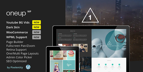 ThemeForest - OneUp v1.6.0 - One Page Parallax Retina WordPress Theme