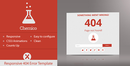 ThemeForest - Chemico - Responsive Animated 404 Error Template - RIP