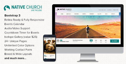 ThemeForest - NativeChurch - Responsive HTML5 Template - RIP