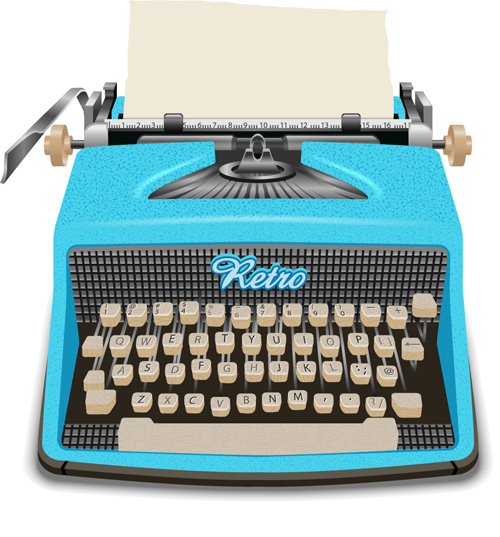 Vintage Typewriter Vector Illustration