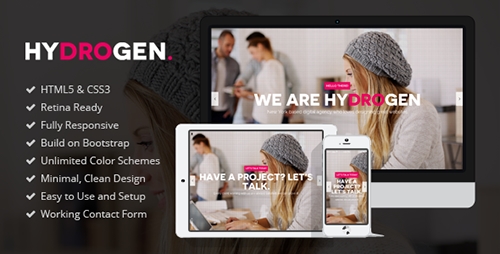 ThemeForest - Hydrogen - Responsive HTML5 Template - RIP