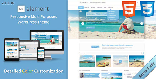 ThemeForest - NuElement v1.1.9 - Responsive Multi-Purposes WordPress Theme