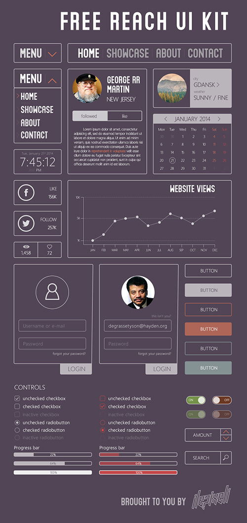 PSD Web Design - Reach UI Kit