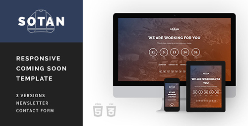 ThemeForest - Sotan - Responsive Comig Soon Template - RIP