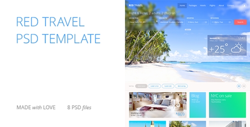 ThemeForest - Red Travel Premium PSD Template