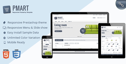 ThemeForest - Pmart v3 - Responsive and Clean Ecommerce PrestaShop theme