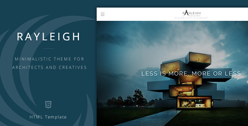 ThemeForest - Rayleigh - A Responsive Minimal Architect Template 7245889
