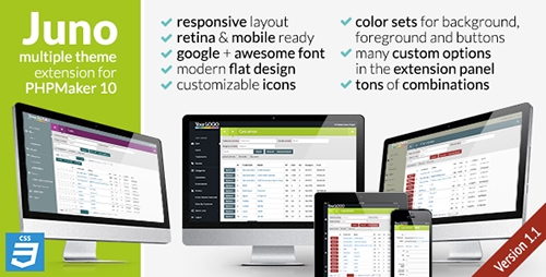 CodeCanyon - Juno, CSS3 extension theme for PHPMaker10 v1.0.1