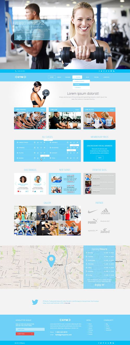 PSD Web Template - GYMSports