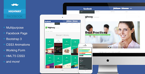 ThemeForest - Highway - Creative & Multipurpose Facebook Template - RIP