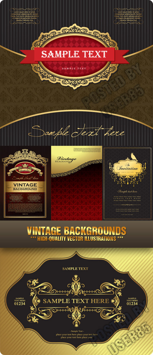 Stock Vector - Vintage Backgrounds