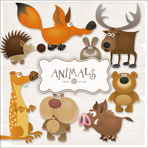 Scrap-kit - Animals Illustrations #1